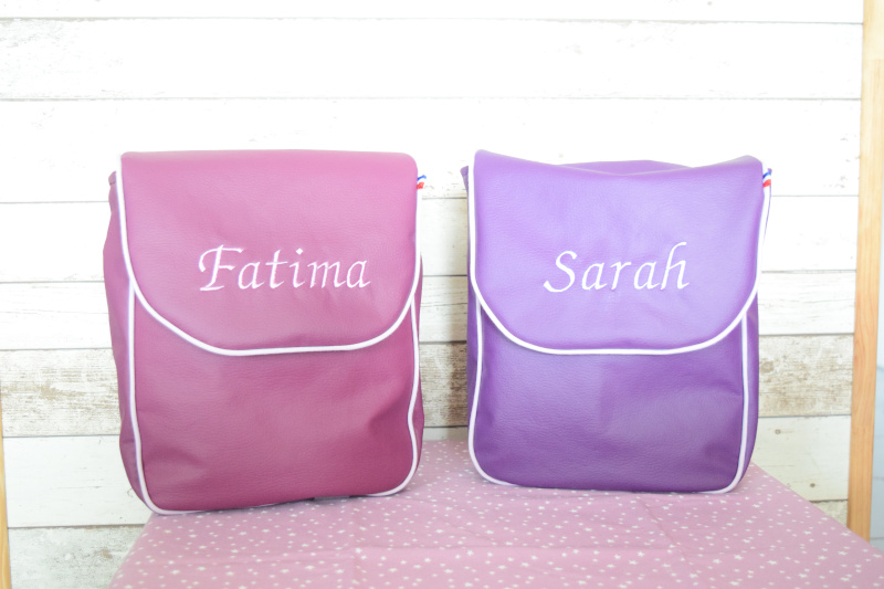 Cartable sac à dos maternelle personnalisé tissu et prénom